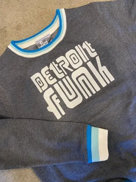 Detroit Funk Pullover / White + Charcoal / Unisex 1