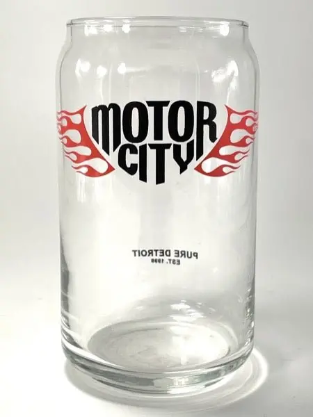 Motor City 16 Oz Can Glass 1