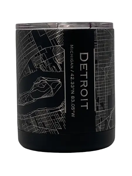 Map Of Detroit Insulated Cup / Black 1