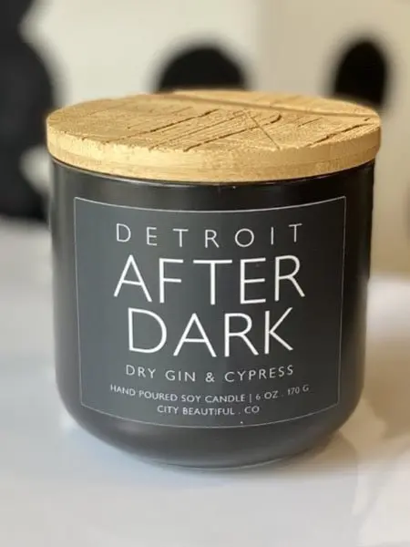 Detroit After Dark - Dry Gin & Cypress - Hand Poured Soy Candle By City Beautiful . Co - 6Oz. 1