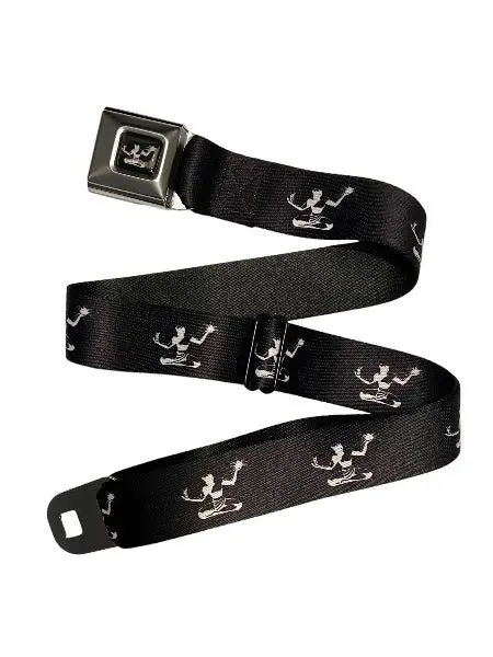 Spirit Of Detroit Seatbelt Belt / White Logo + Black Webbing 1