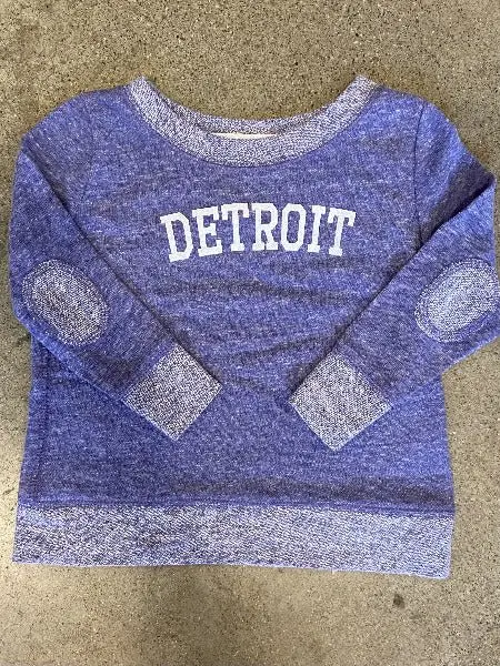 Detroit Collegiate Arch Terry Long Sleeve / Purple Heather / Toddler 1
