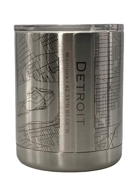 Map Of Detroit Insulated Cup / Silver 1