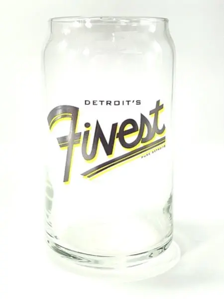 Detroit's Finest 16Oz Beer Can Glass 1