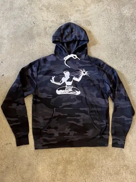 Spirit Hooded Pullover / White + Black Camo / Unisex 1