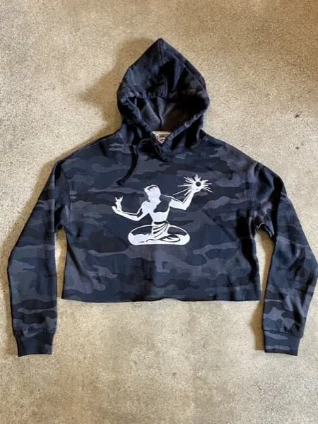 Spirit Fleece Crop Pullover / Black Camo / Unisex 1