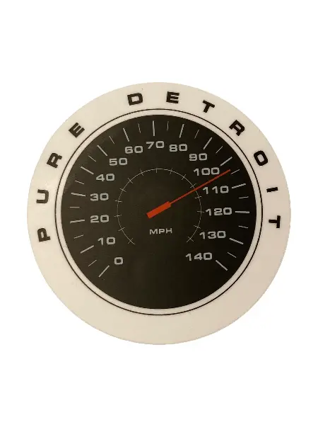 Pure Detroit Speedometer Decal 1