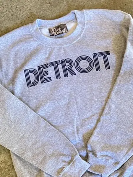 Detroit Neon Sweatshirt / Navy + Heather Gray / Unisex 1
