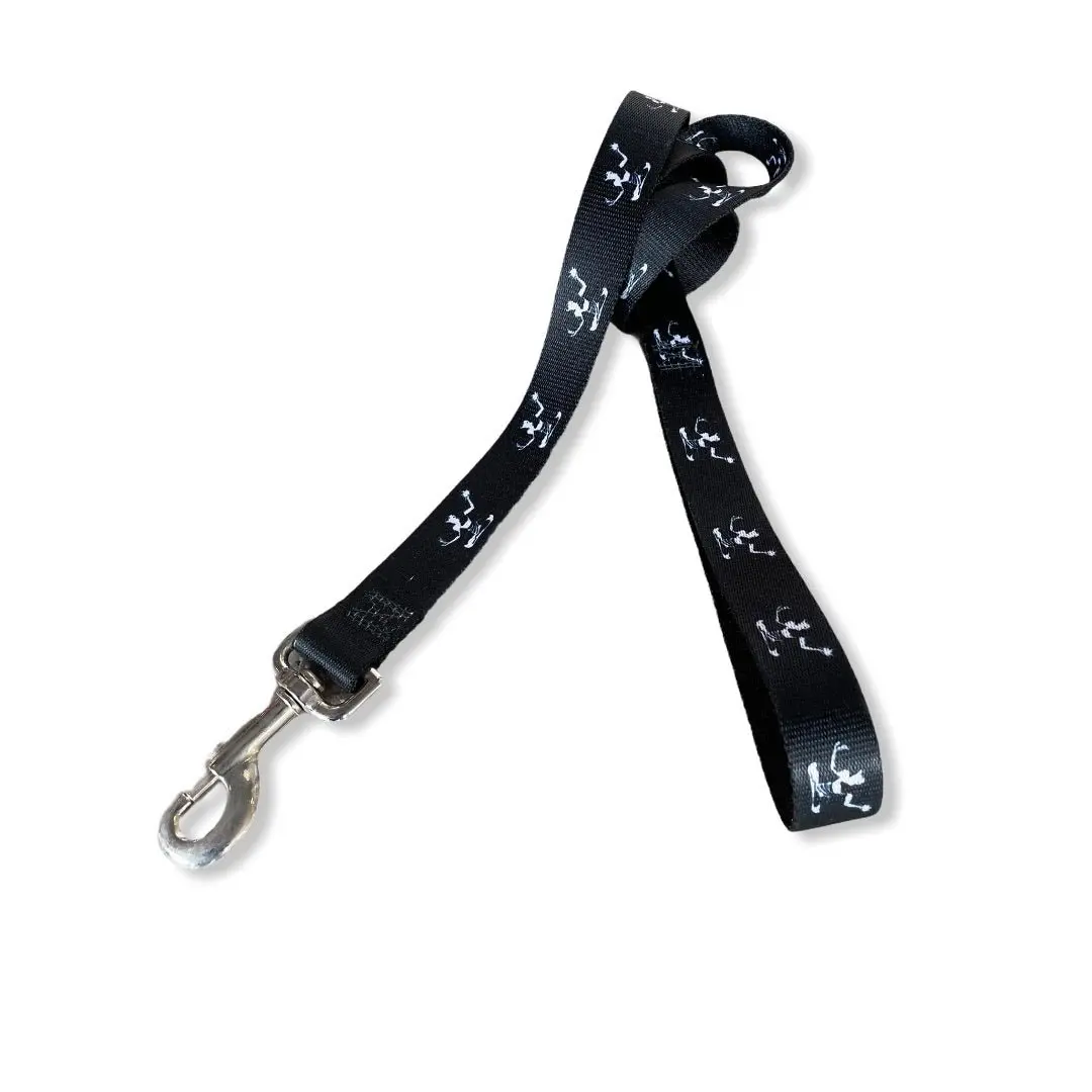 Spirit Of Detroit Dog Leash / White + Black 1