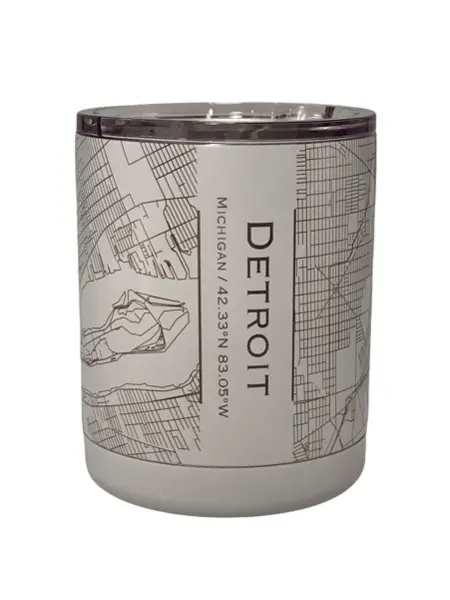 Map Of Detroit Insulated Cup / White 1