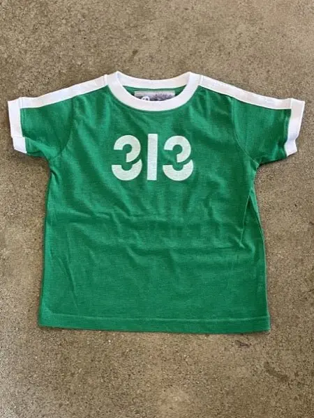 Modern 313 Sport Tee / White + Vintage Green / Toddler 1