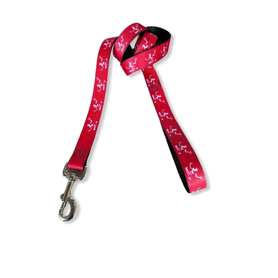 Spirit Of Detroit Dog Leash / White + Red 1