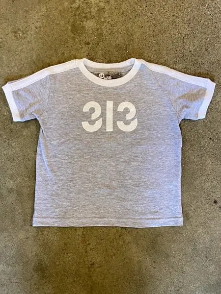 Modern 313 Sport Tee / White + Gray / Toddler 1