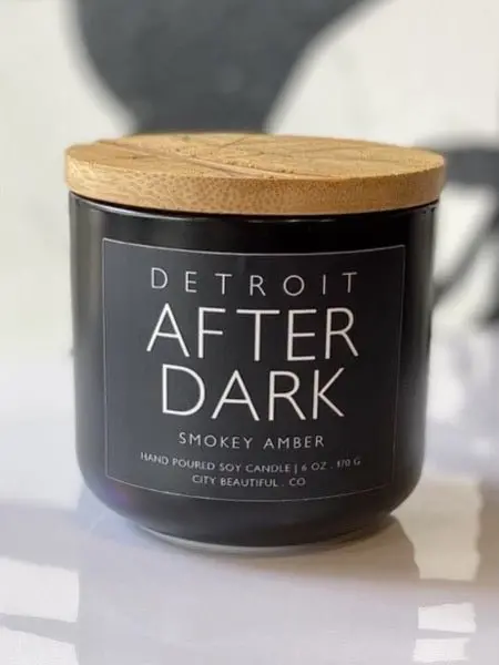 Detroit After Dark - Smokey Amber - Hand Poured Soy Candle By City Beautiful . Co - 6Oz. 1