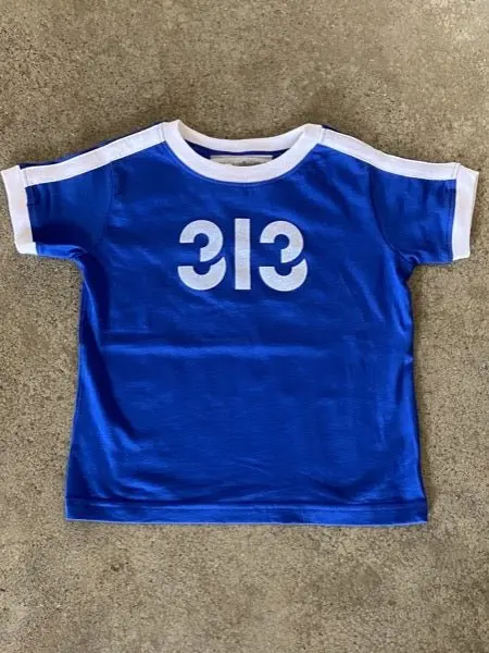 Modern 313 Sport Tee / White + Royal Blue / Toddler 1