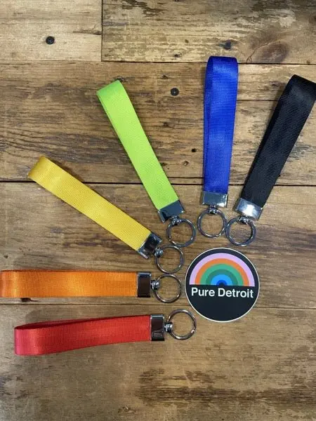 Pure Detroit Official - Seatbelt Ring Keychain - Pre-Order 1
