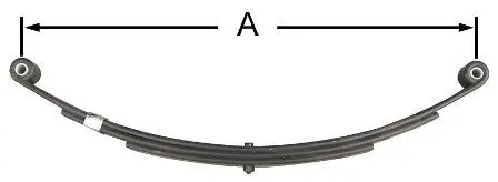 26" Double Eye Trailer Leaf Spring (3 Leaf) #Aws-3 1