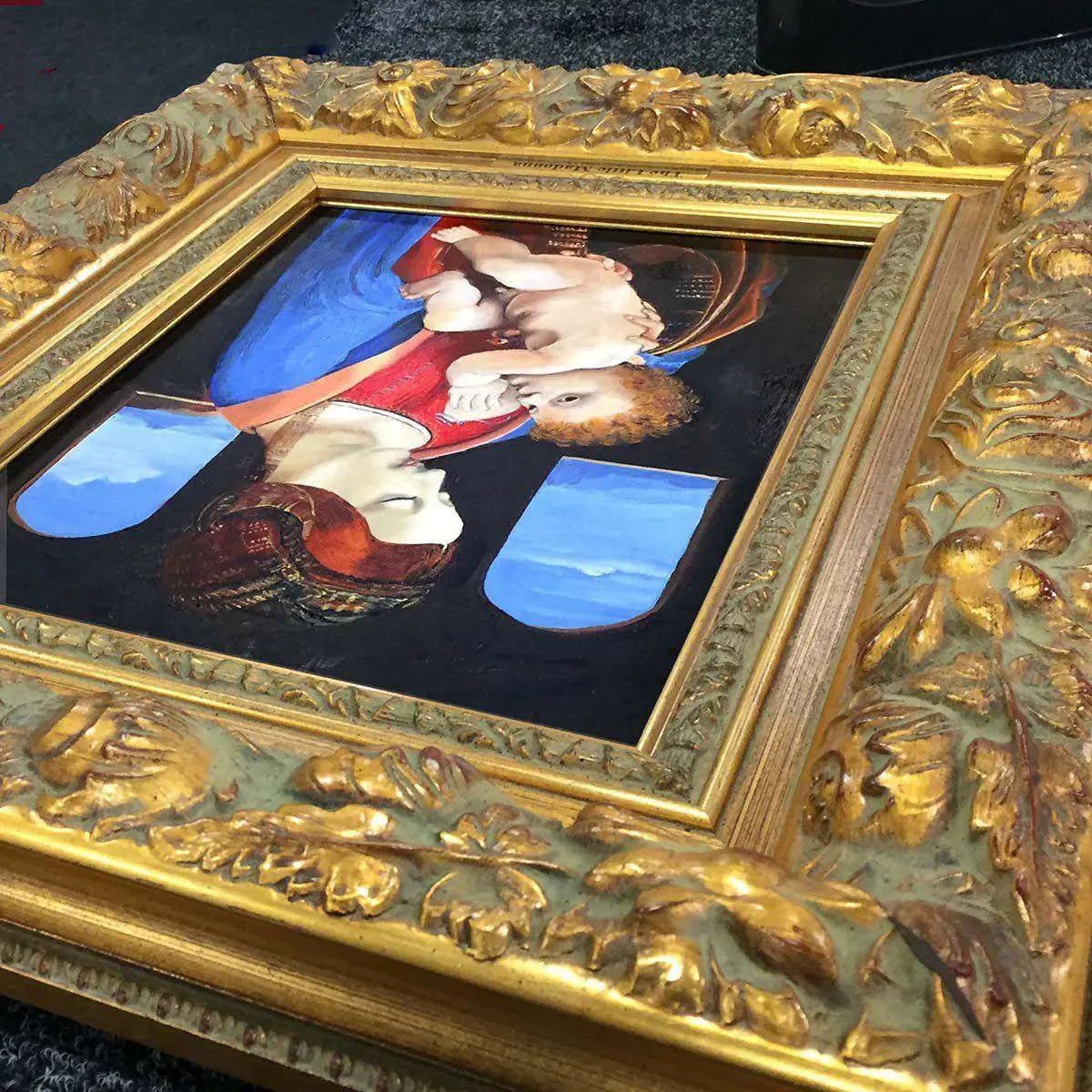 A Painting Of Da Vinci's The Litta Madonna As Seen In The Hermitage By Elizabeth Jansen 1