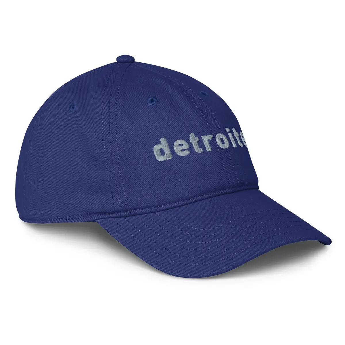 Detroiter Embroidered Low-Profile Dad Hat - Royal / Gray 1