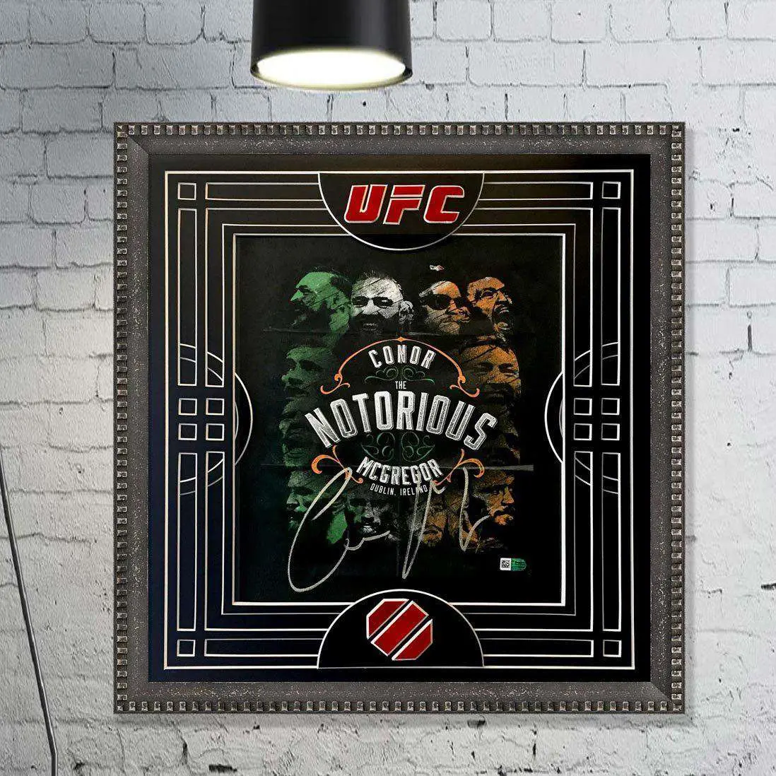 Conor Mcgregor Signed Ltd Ed Print ( With Mount Cut Out As Fight Ring) 1