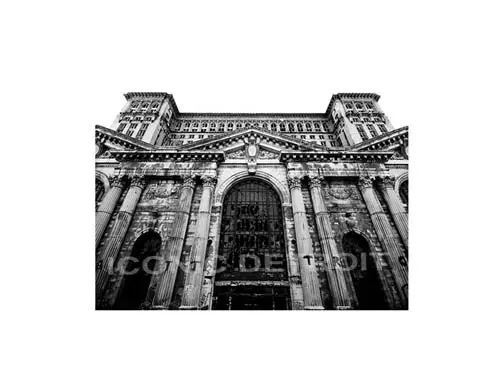 Michigan Central Train Station Entrance Black And White Luster Or Canvas Print $35 - $430 1
