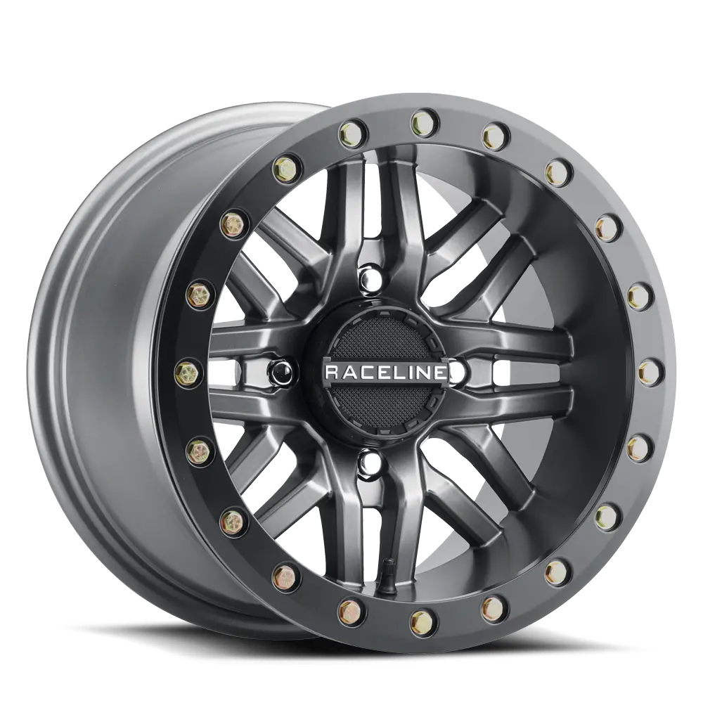 Raceline Ryno Beadlock 15X10 4X137 (5+5) Gun Metal W/ Black Ring 1