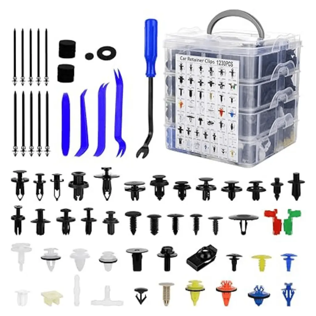 1365 Pieces Of Durable Nylon Push Retainer Clips, Covering 44 Of The Most Popular Sizes For Automotive Use. 1
