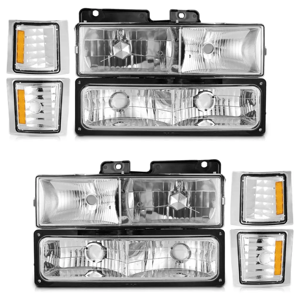 1994-98 Chevy C10 C/K 1500/2500/3500 Silverado Tahoe Suburban | 92-94 Blazer Headlamp Assembly With Corner Bumper Light 1