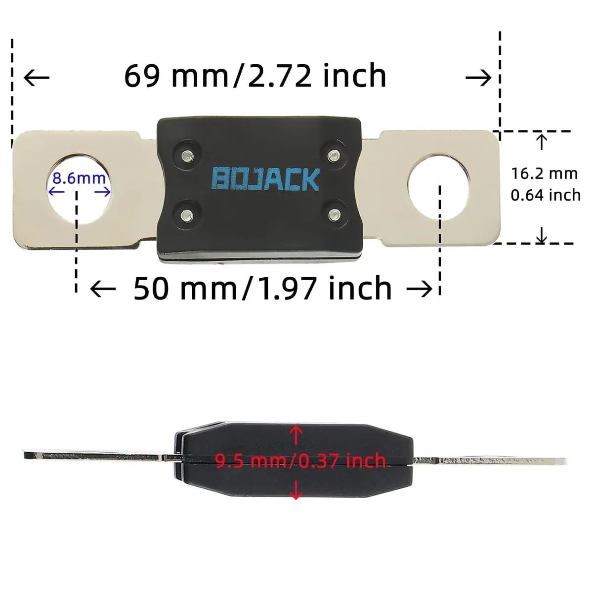 1X 175 Amp Anm | Amg High Amp Stud Mount Fuse 1
