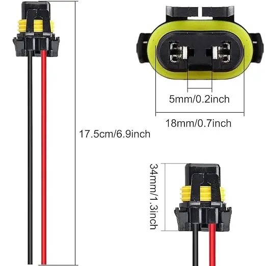 1X 9005 Hb3 9006 Hb4 Bulb Socket Female Adapter Wiring Harness Connector Wire For Led Headlight Fog Light Socket Adapter 1