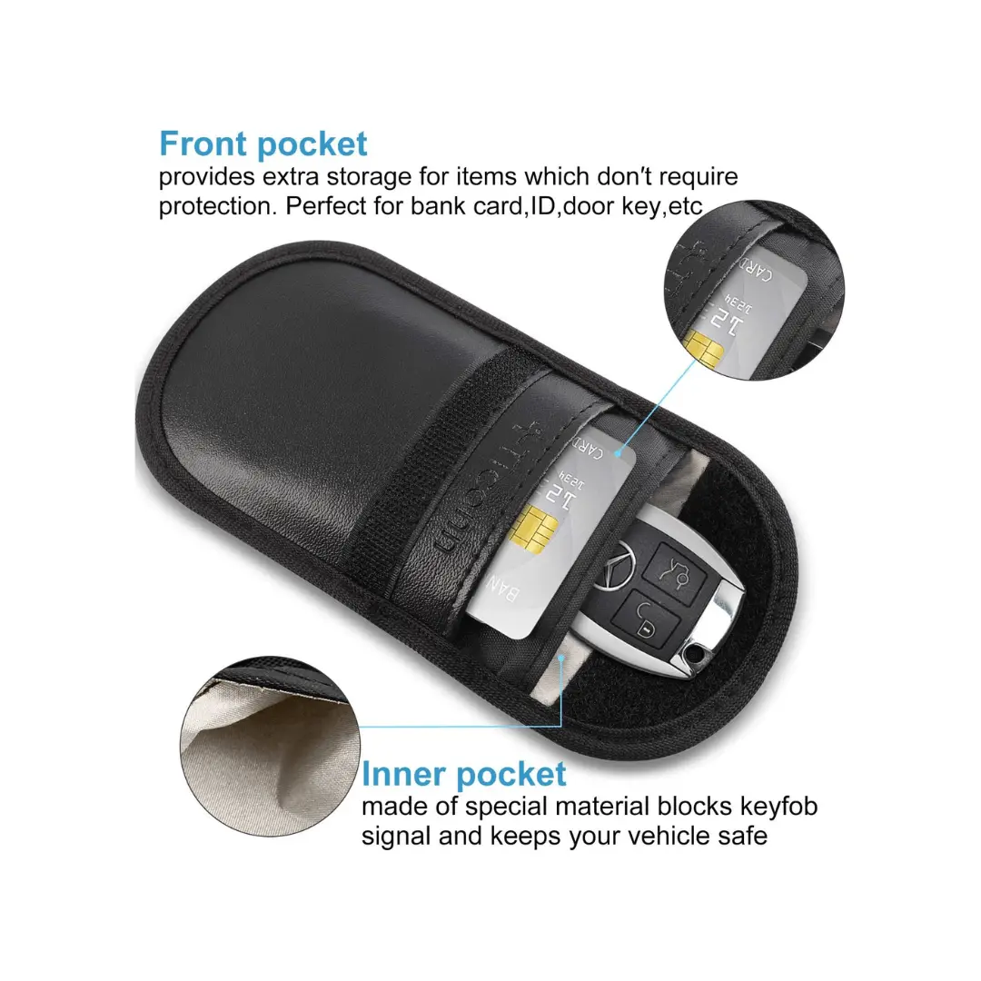 1X Bag For Key Fob Protector - Car Rfid Signal Blocking, Anti-Theft Pouch, Anti-Hacking Case Blocker 1