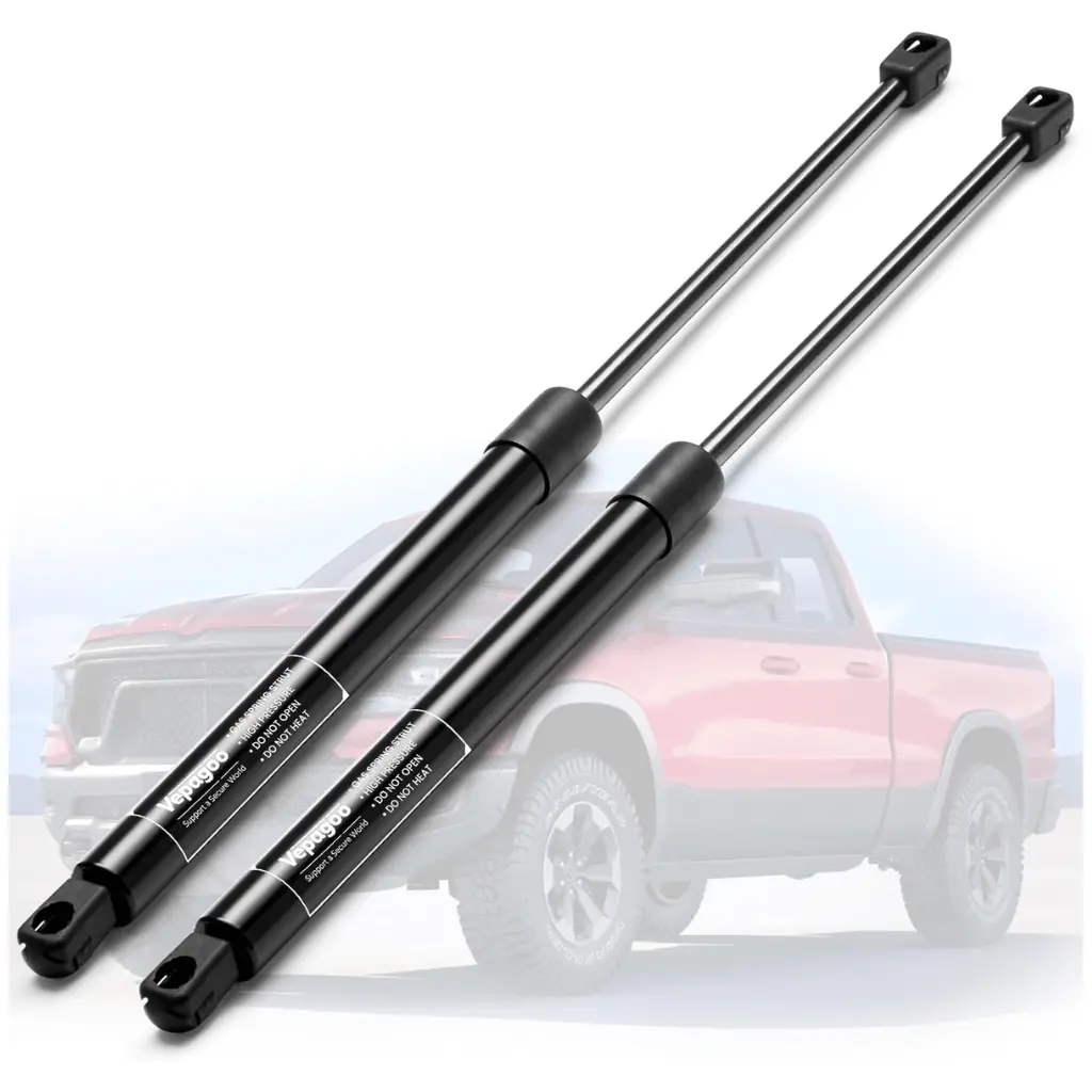2 Front Hood Gas Lift Supports Struts 4364 Compatible For 2002-2010 Dodge Ram 1500/2500/3500/4500/5500 Spring Shocks 1