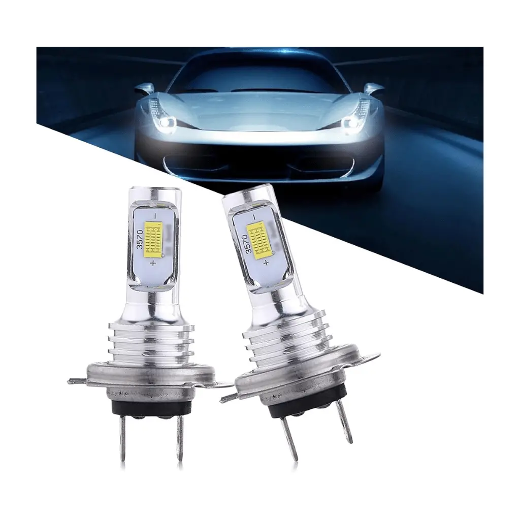 2 Pcs H7 Led Decoding Fog Lights 1