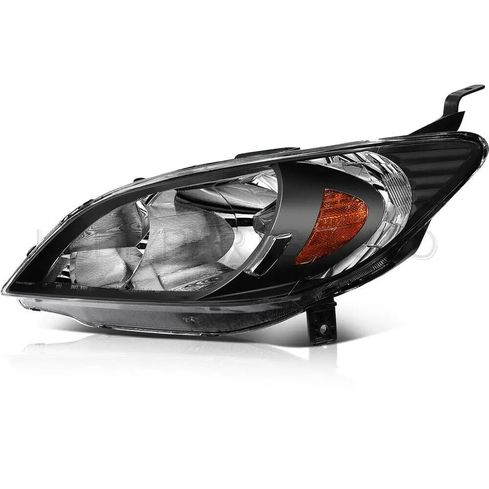 2004-2005 Honda Civic 2/4-Door Coupe Sedan Black Headlights Lamps Pair Set 2