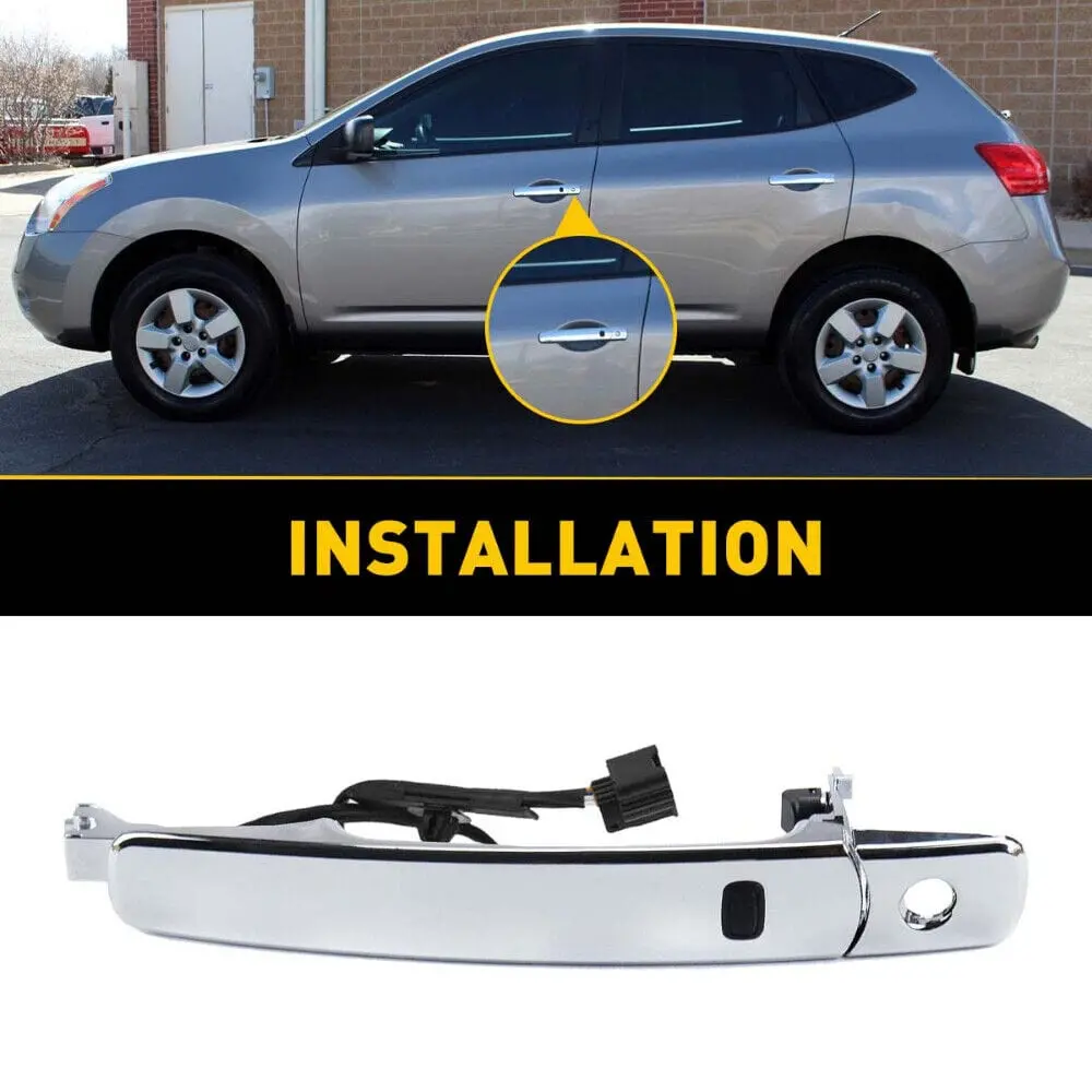2010-2013 Nissan Rogue Car Front Left Outside Chrome Door Handle Durable 1