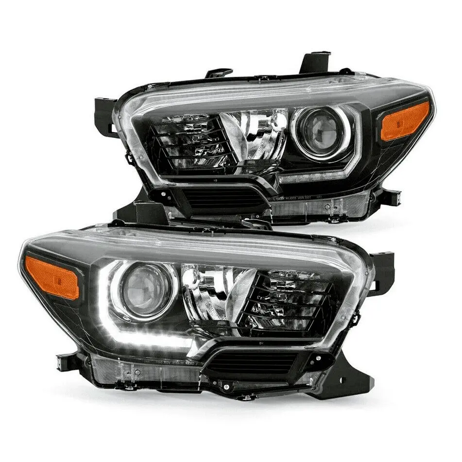 2016-2021 Toyota Tacoma Black Lamps /Led Black Housing Pair 1