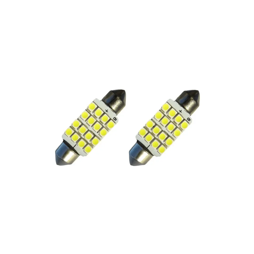 2X 42Mm(1.65") 16 Smd Super Bright Led Bulb 211, 212, 211-2, 212-2, 578 2