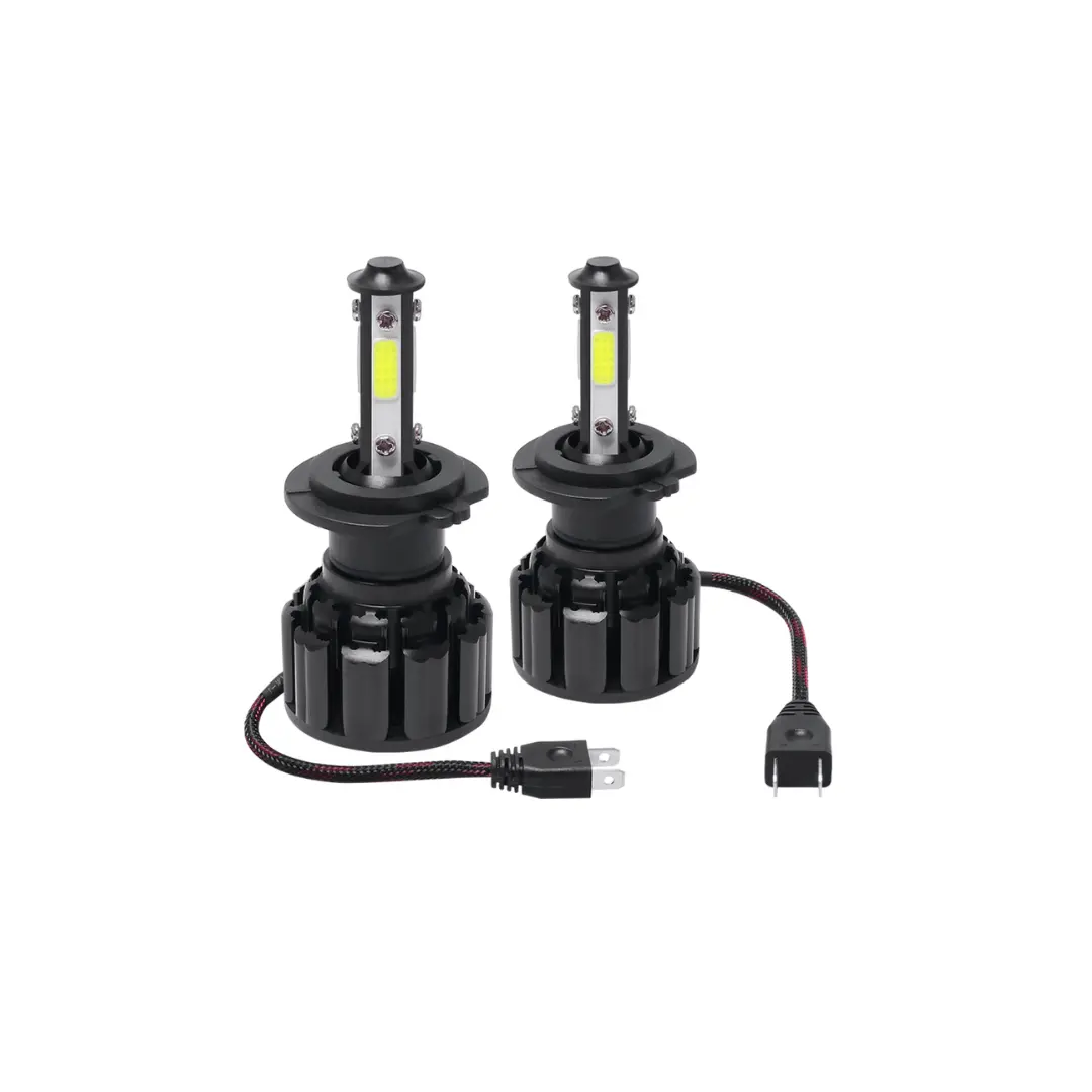 2X H7 Led Headlight Bulb Kit High/Low Beam 6500K Super White 320000Lm 4Side 1