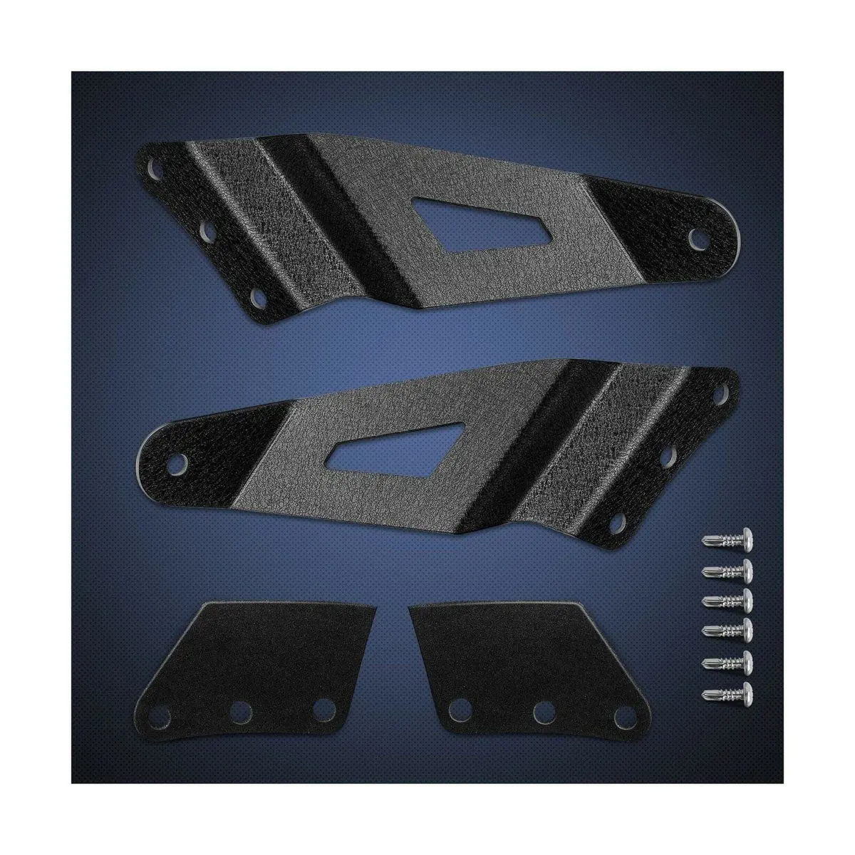90030B 2Pcs 50” Curved Led Light Bar Bracket At Upper Windshield Roof... 1