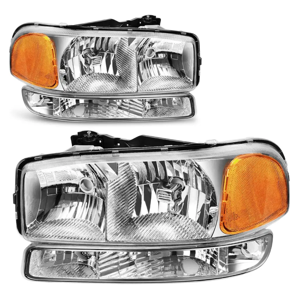 Like New 99-06 Gmc Sierra Hd 1500 2500/ Classic / 00-06 Gmc Yukon Xl Headlights 1