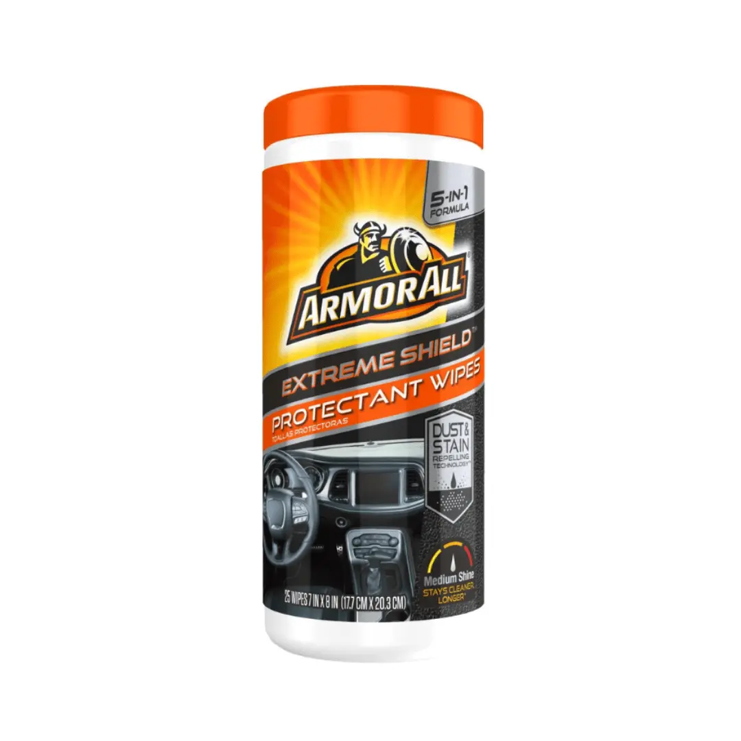 Armor All Extreme Shield Protectant Wipes By Armor All, Interior Car Cleaning Wipes With Uv Protection Against Cracking And Fading, 25 Count 1