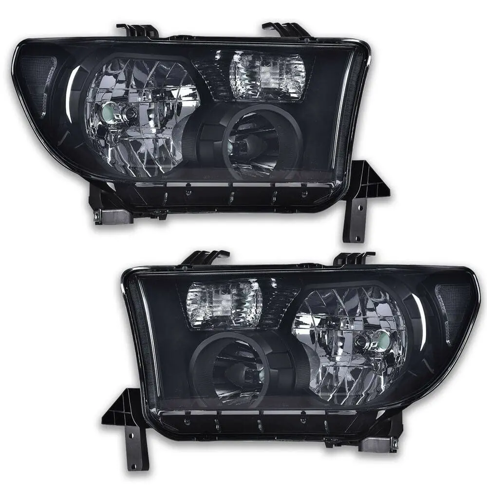 07-13 Toyota Tundra | 08-17 Sequoia Chrome  Or Black Headlights Left & Right 1