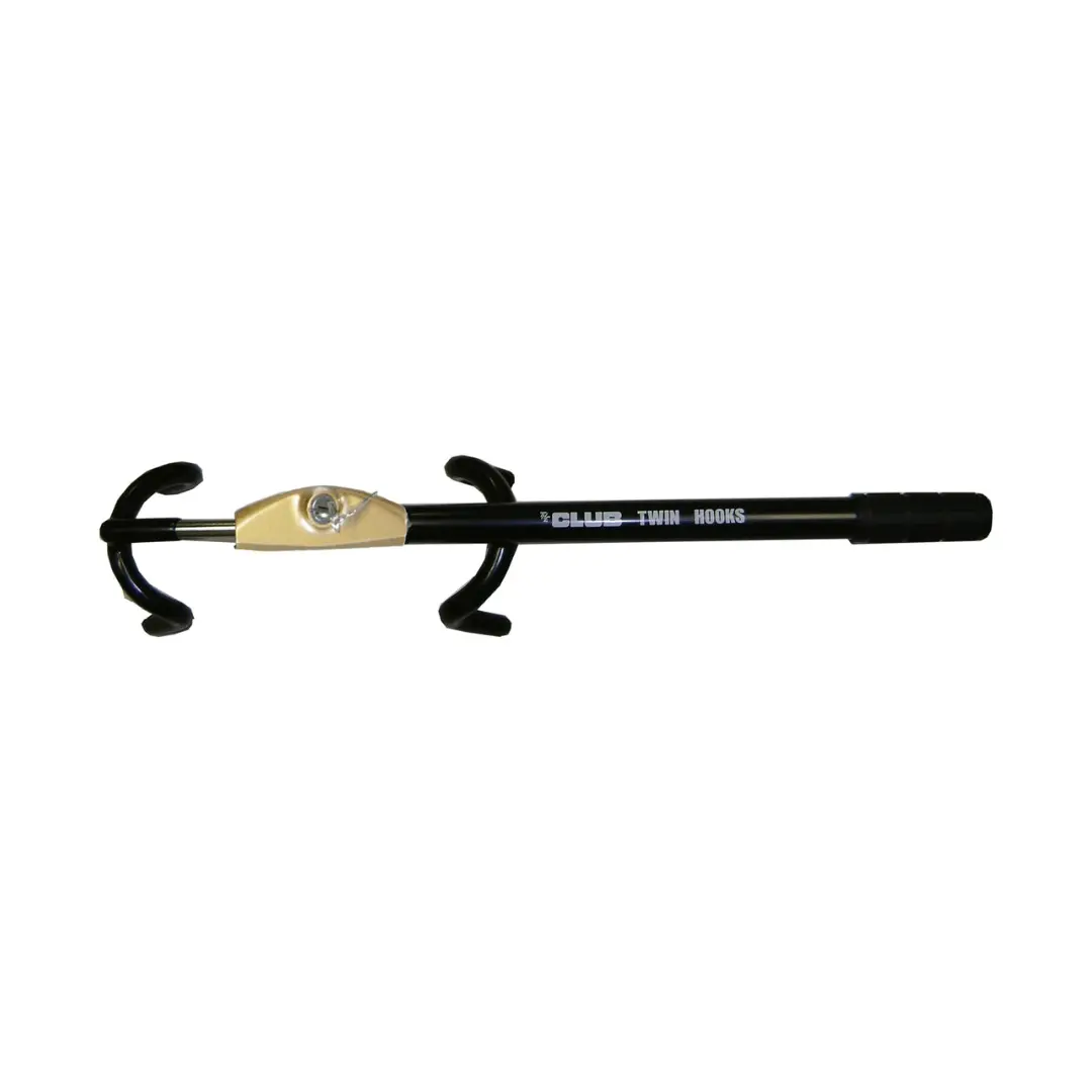 The Club 3100 Twin Hooks Steering Wheel Lock, Black/Gold 2