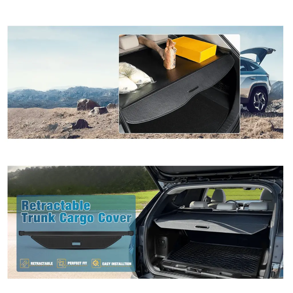 Trunk Cargo Cover For Toyota 4Runner Accessories 2010 - 2024, Retractable Trunk Cargo Cover Security Shade Cargo Cover, 1-Pack 1