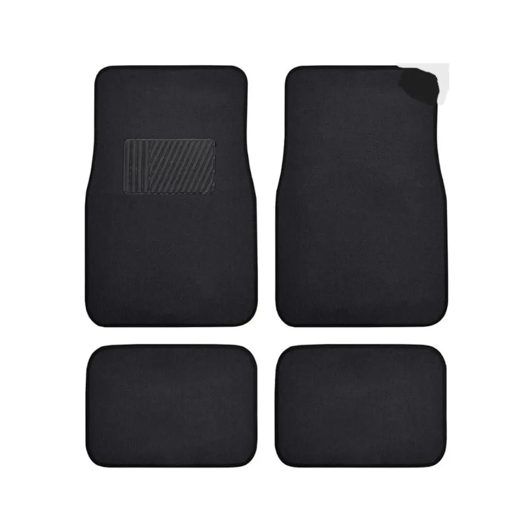 Carpet Car Floor Mats Heavy Duty Protection, 4 Pcs, Smart Trim Tailor Fit, Back Secure Gripclip, Full Coverage Odorless Non-Slip Car Black 1