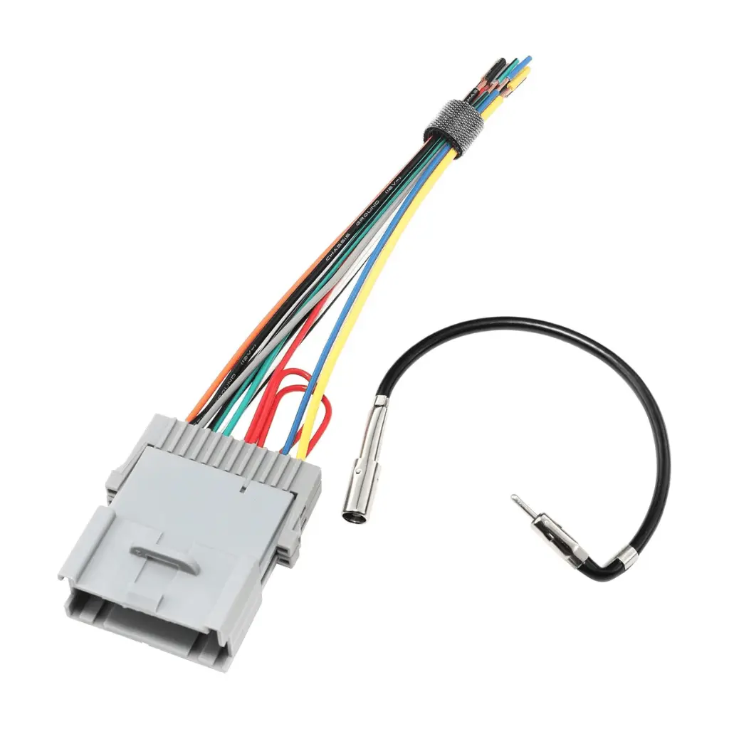 Compatible With Gm Chevy Gmc Buick 1998-2008 & Gm-10 Antenna Adapter Plug Aftermarket Stereo Radio Wiring Harness 1
