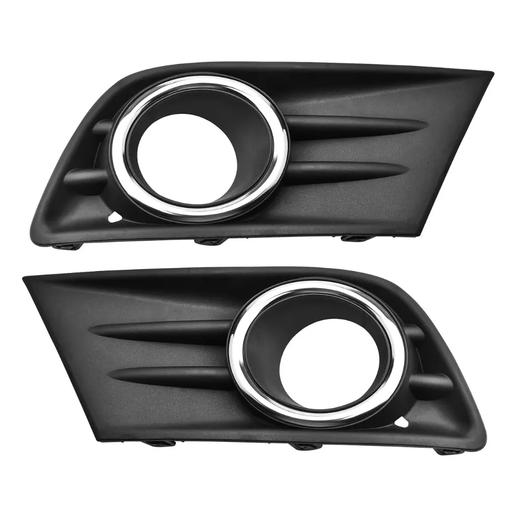 Fog Light Cover With Chrome Bezel Trim Pair Front Bumper (A Pair) Compatible With Honda Pilot 2012-2015 Replaces 71107-Sza-A50 71102-Sza-A50 1