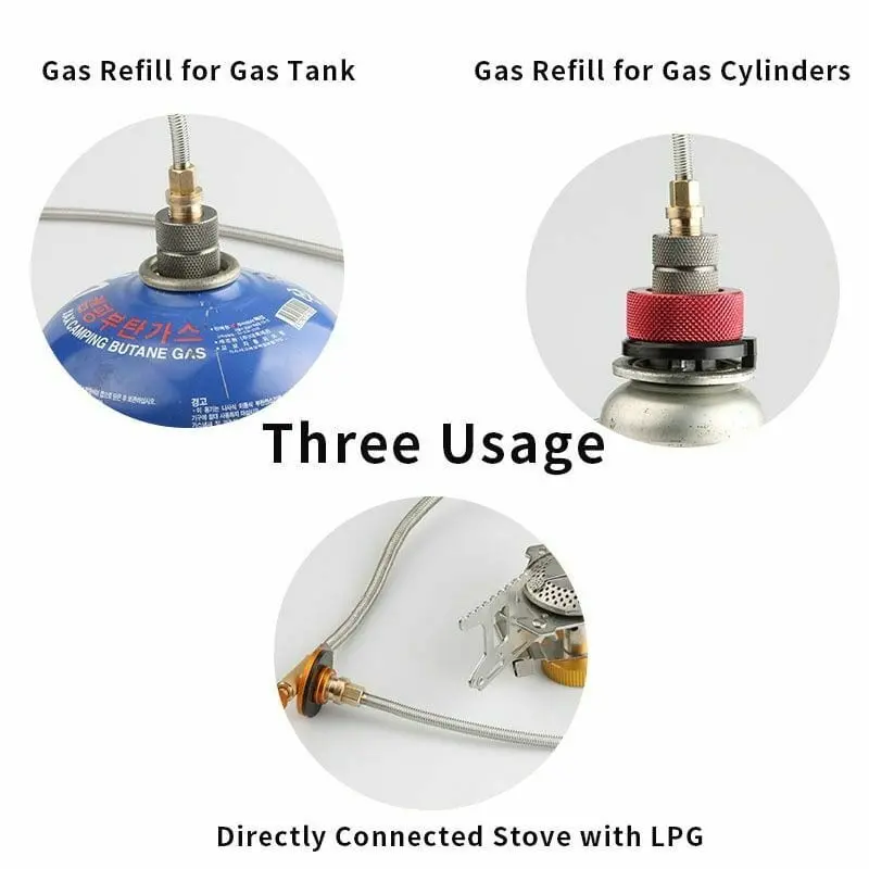 Gas Tank Adapter Stove| Heater Camping Long Pipe Hose Propane Flat Tube Cylinder Outdoor 2