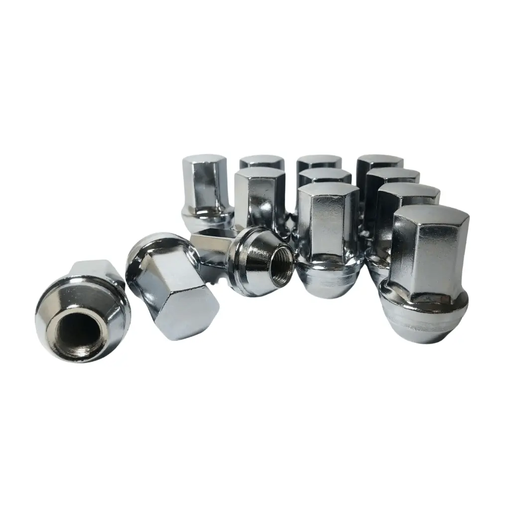 Gmc Acadia Savana Sierra Solid Oem Factory Style Lug Nuts 14X1.5 Chrome 24Pc 1