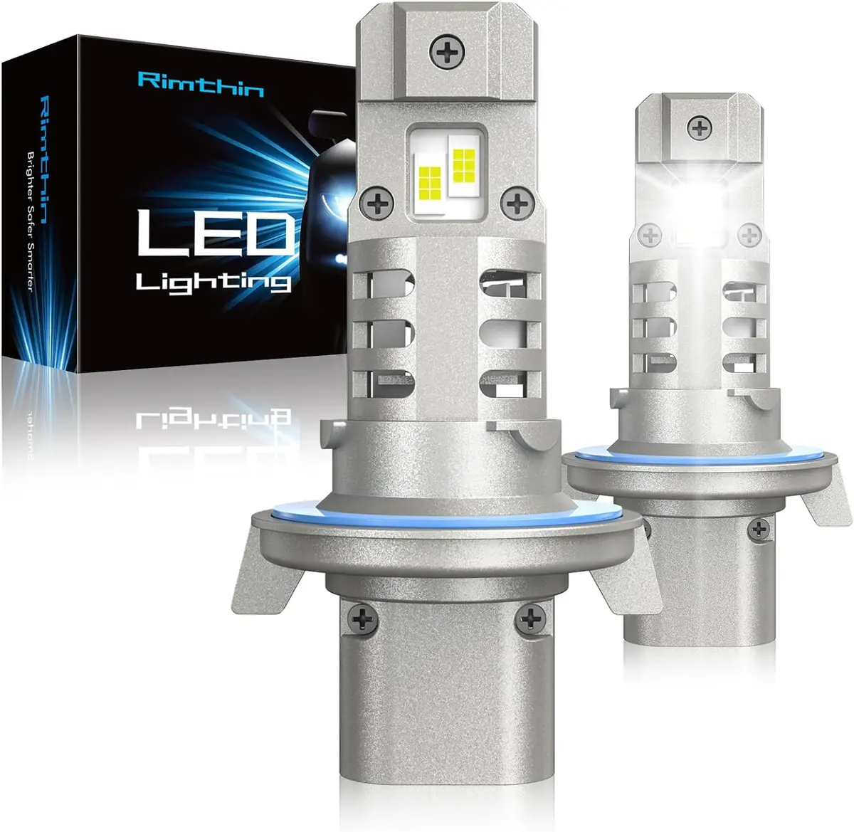H13 Led Bulb Bright White 6000K - Pair 1